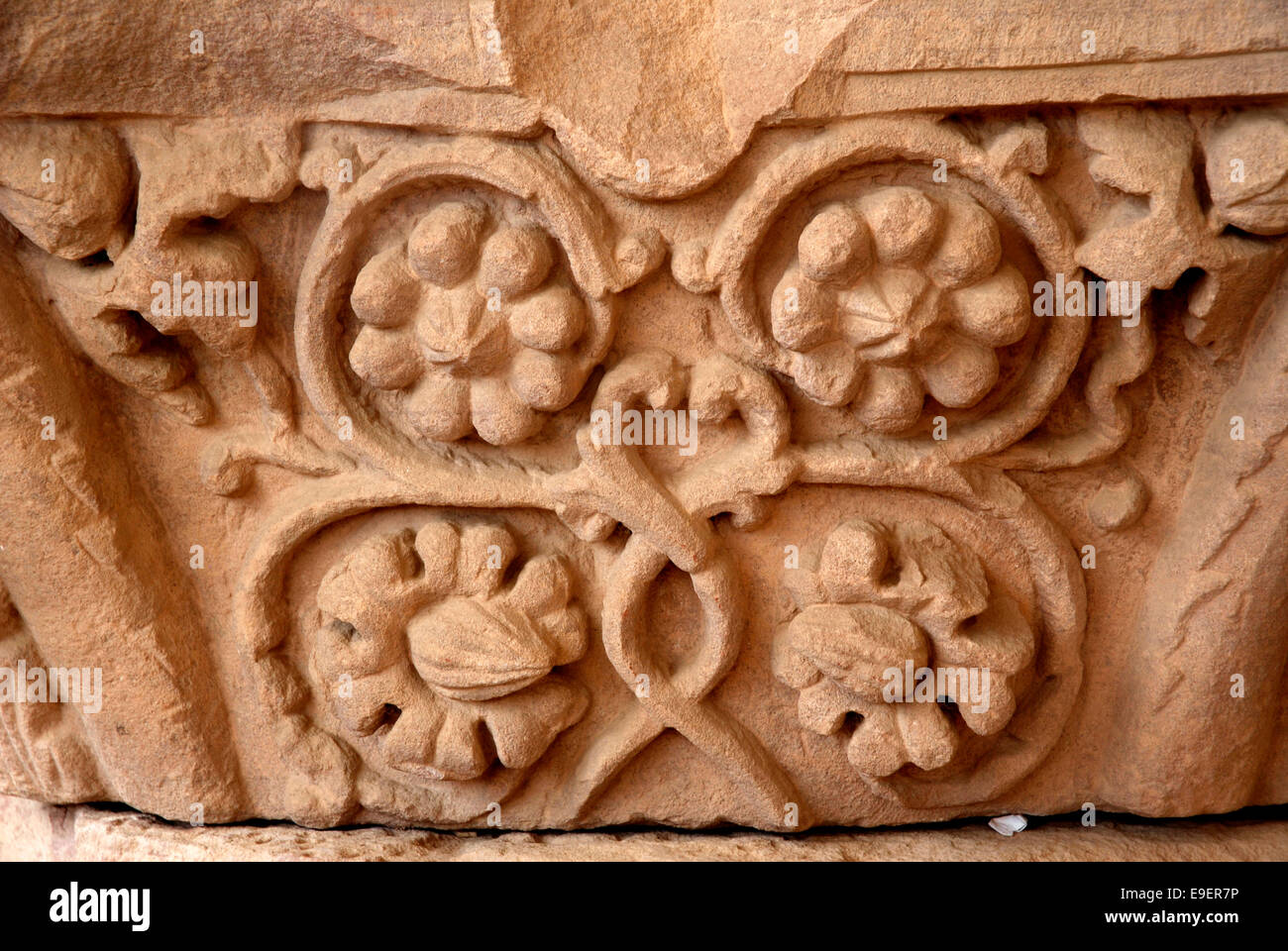 Detail, Stone, Petra, Rose Gold City, Archaeological Site, World Heritage by UNESCO, Jordan, Middle East Stock Photo