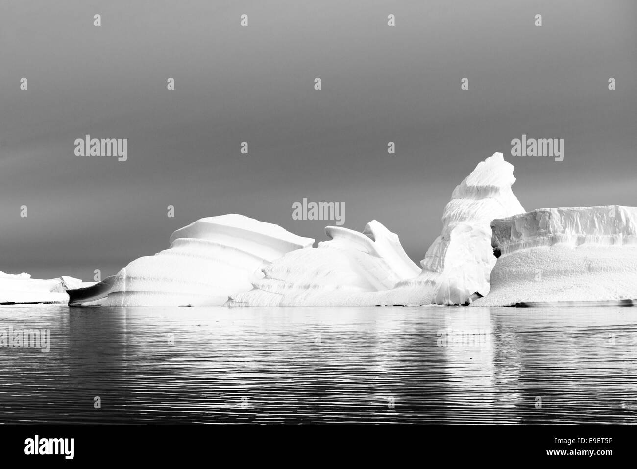 Icebergs in the Lemaire channel, Antarctica Stock Photo
