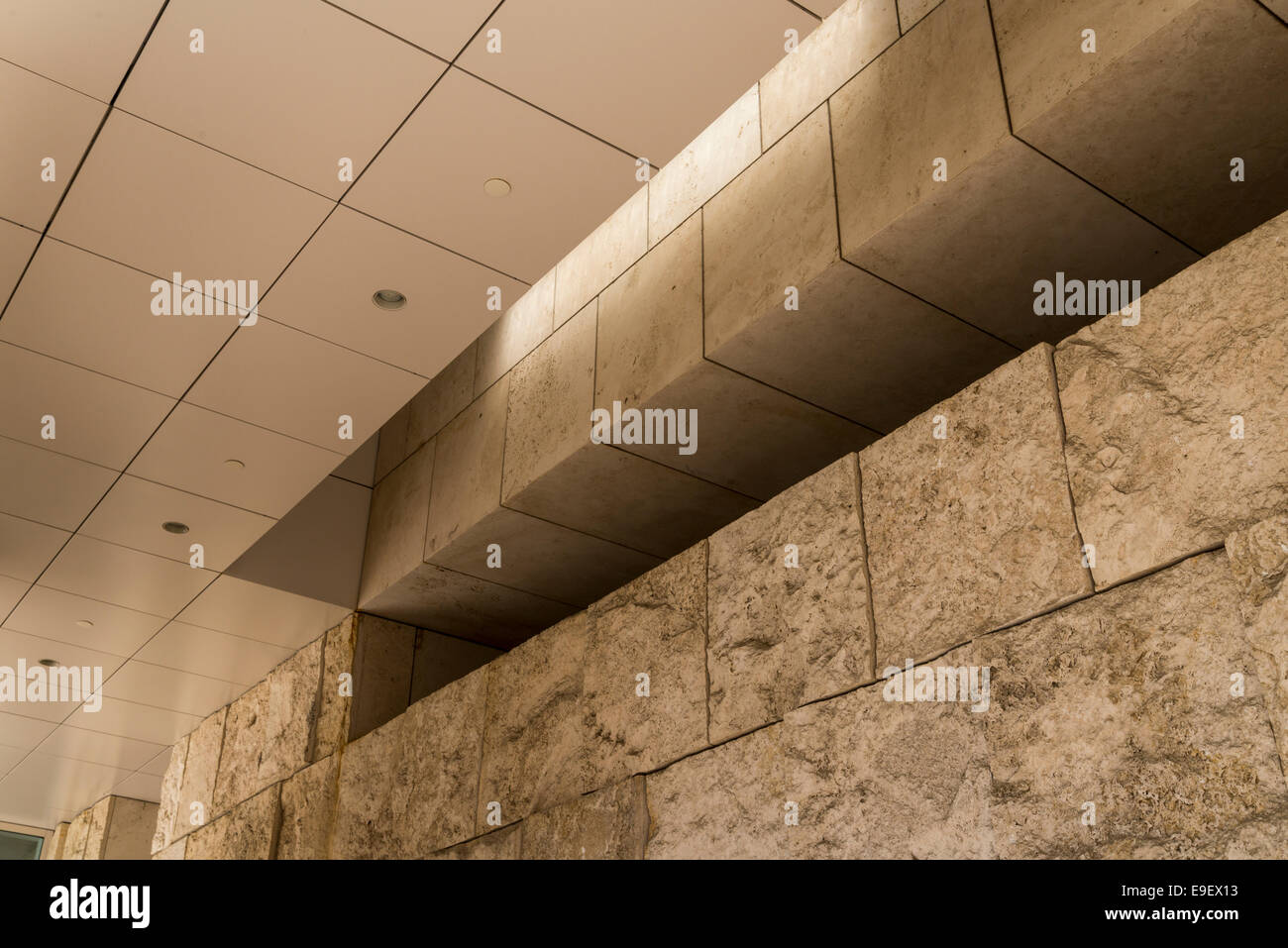 A Ceiling Detail At The Getty Center In Los Angeles Stock Photo
