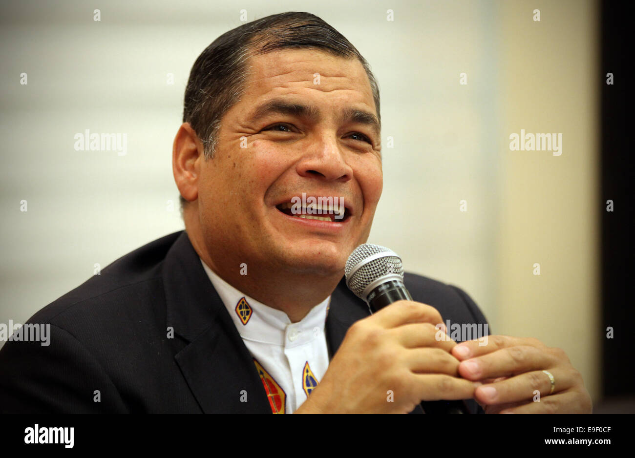 Quito, Ecuador. 26th Oct, 2014. Ecuador's President, Rafael Correa