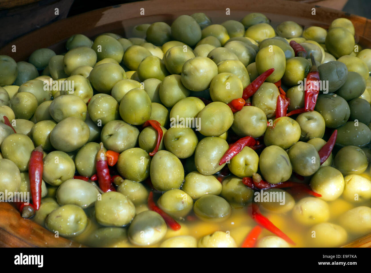 Olives. Food market. Mallorca Stock Photo Alamy