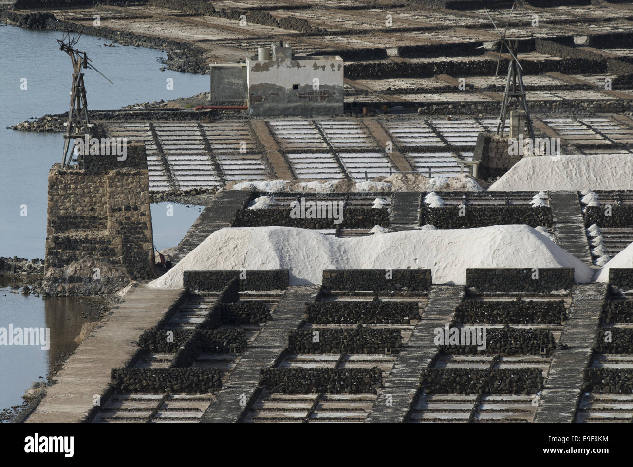 Salinas de Janubio in Lanzarote Stock Photo