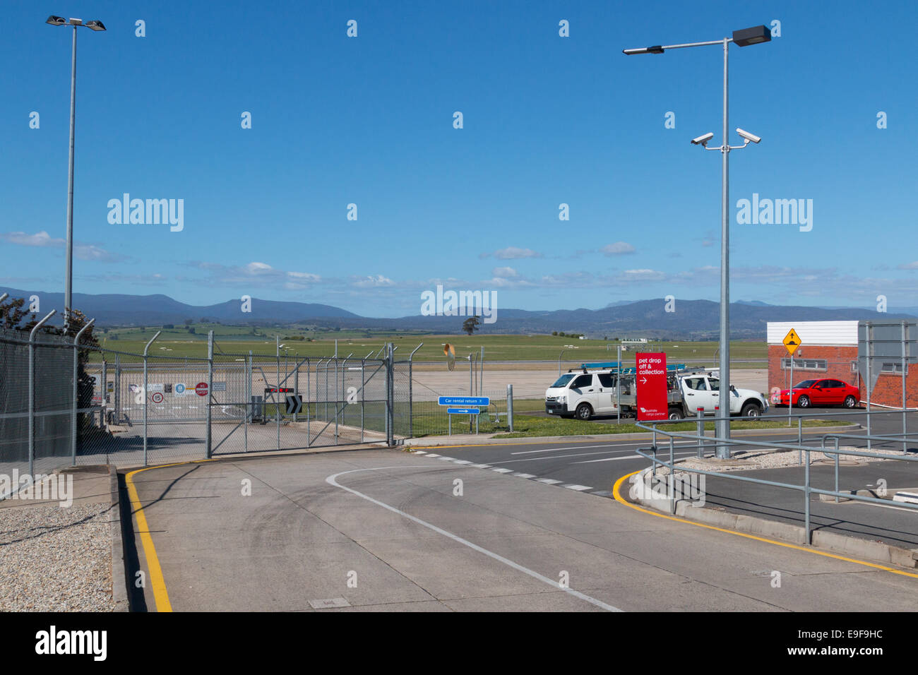 launceston airport and runway,Tasmania,australia Stock Photo