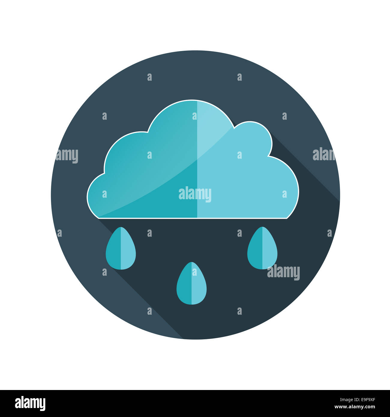 Flat Design Concept Cloud Vector Illustration With Long Shadow Stock ...