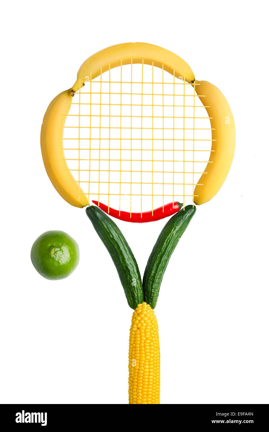 Veggie tennis federation. Stock Photo