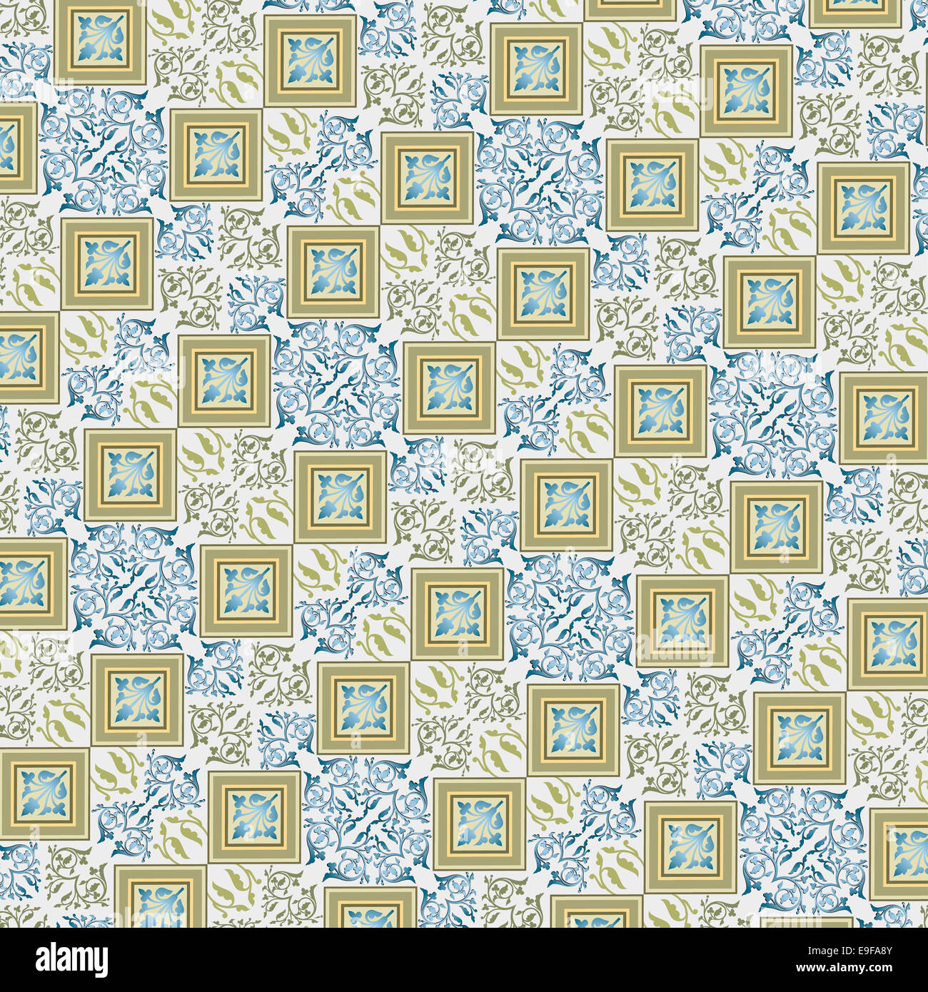 traditional turkish seamless tile design Stock Photo