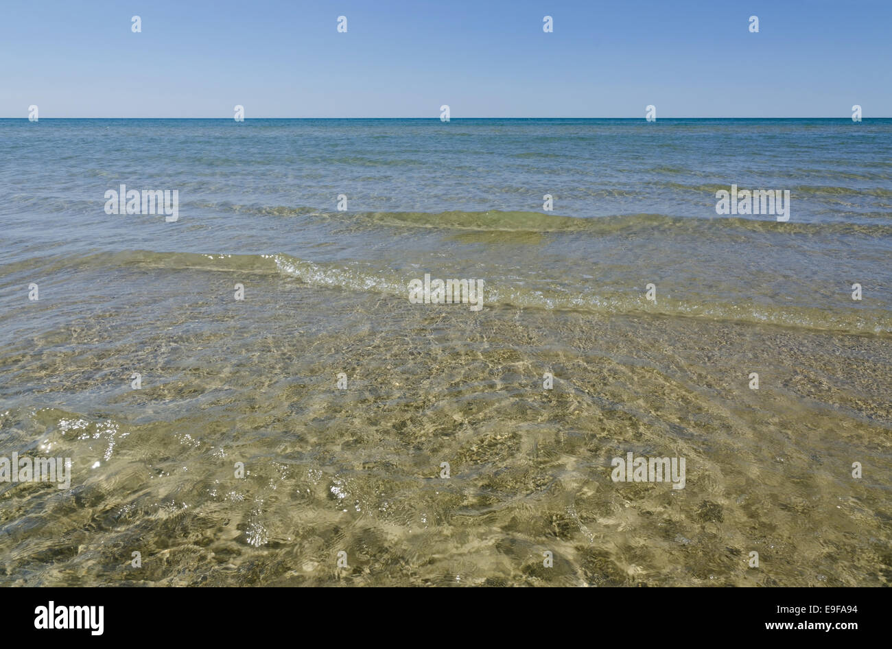 clear water at shore of Georgian Bay Stock Photo