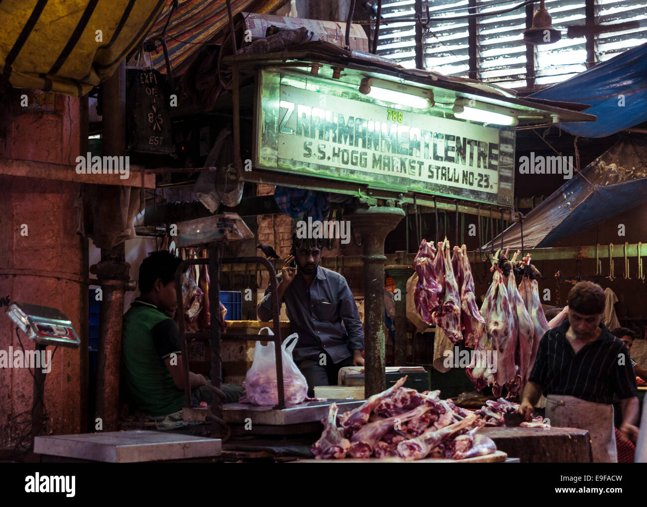 Butcher shop at New Market, Kolkata, West Bengal, India Stock Photo Alamy