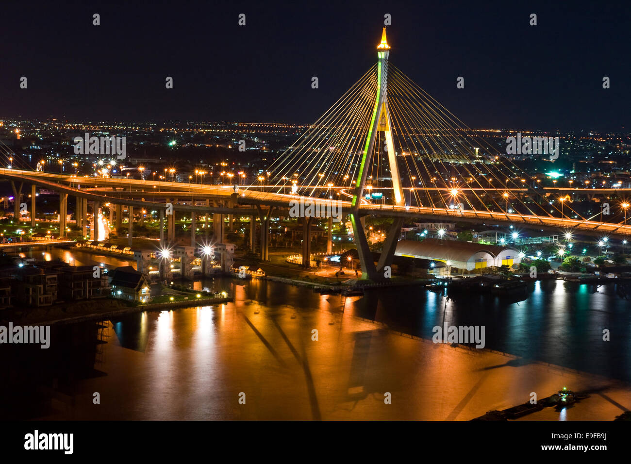Bangkok Mega Bridge Stock Photo