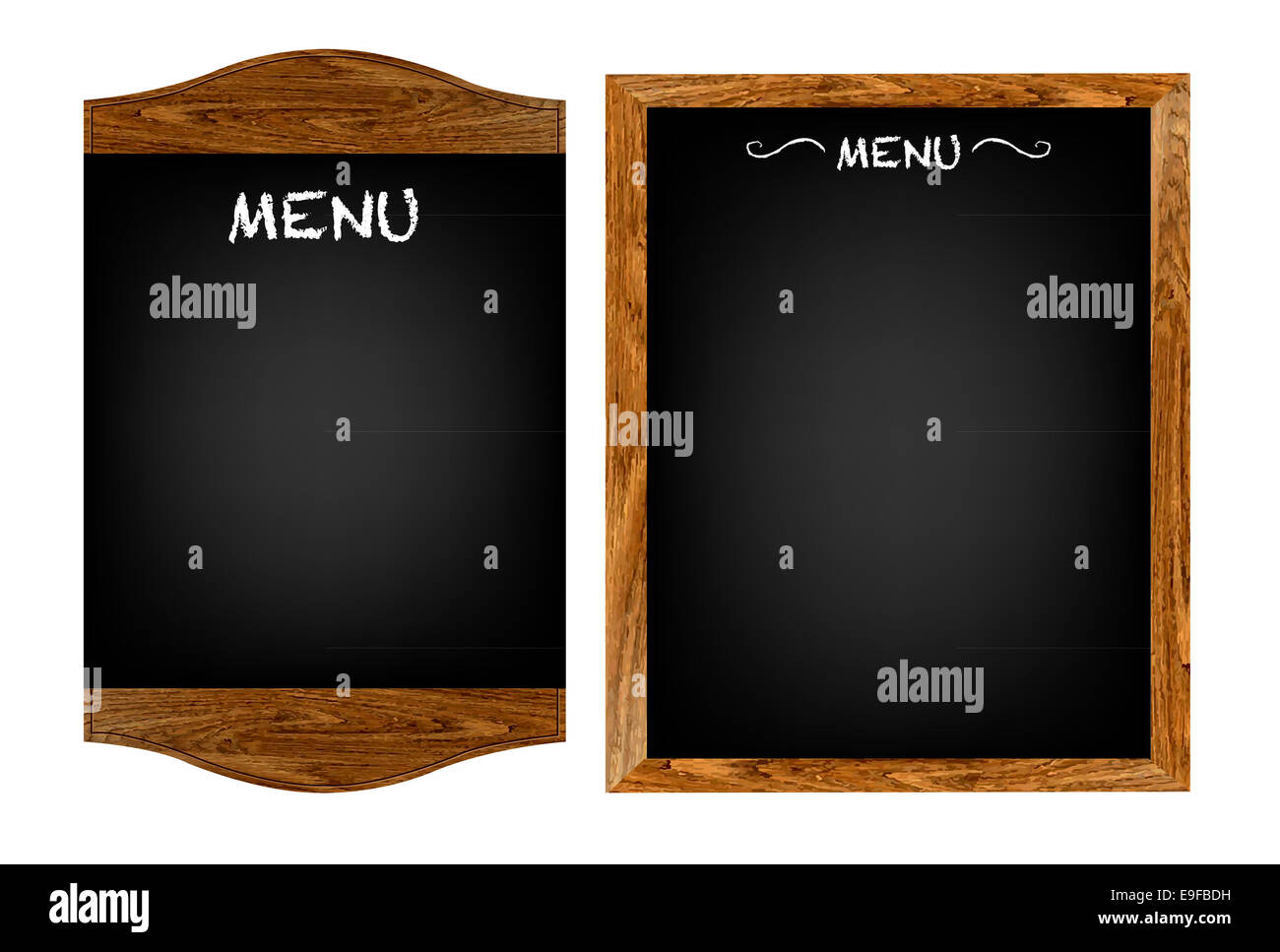 Restaurant Menu Board Set With Text Stock Photo - Alamy