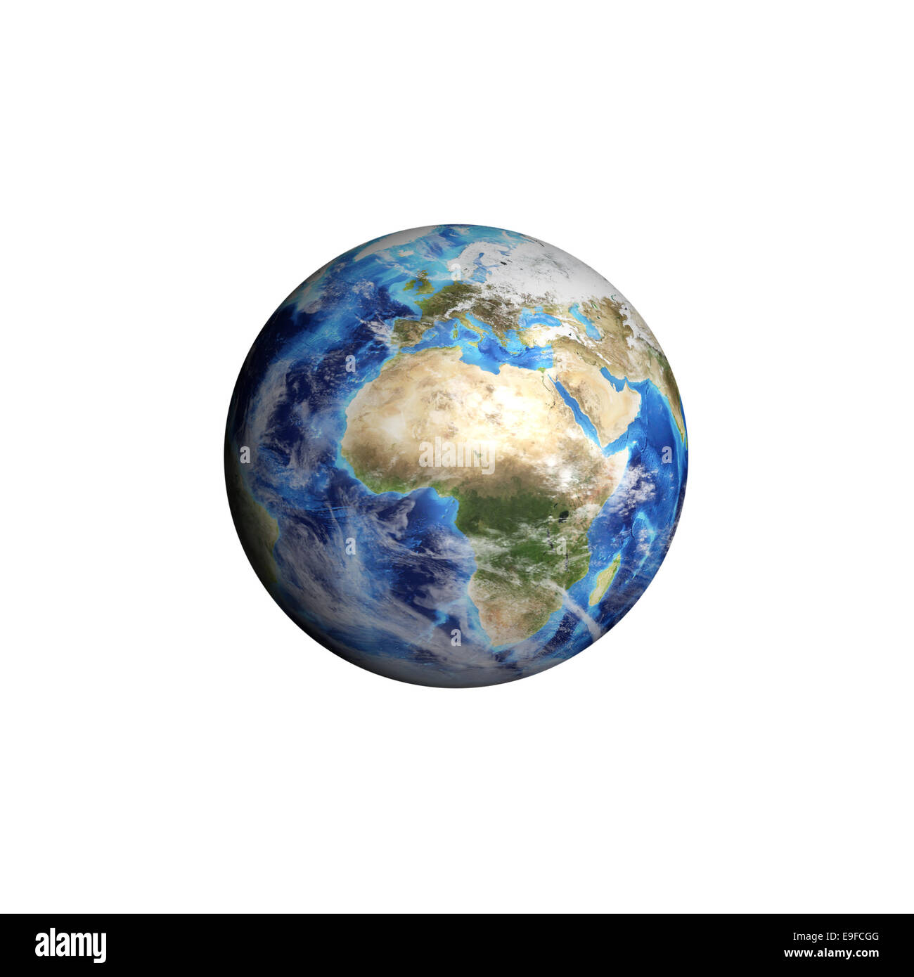 earth on white Stock Photo