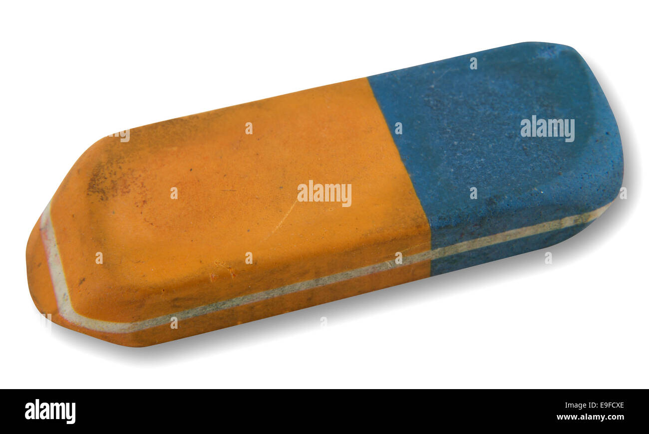 Eraser used with clipping path Stock Photo