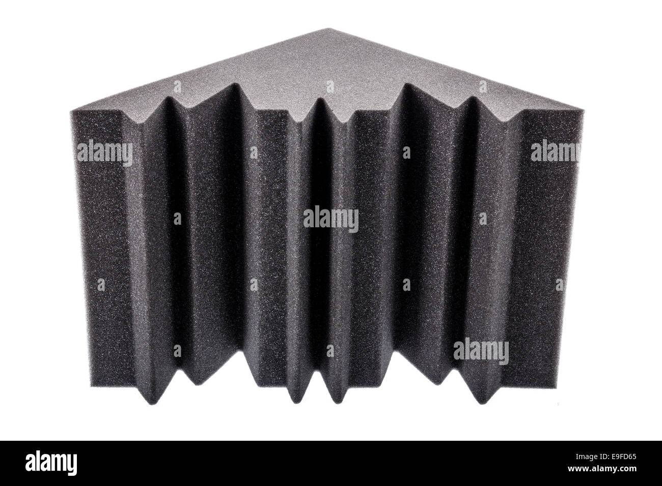 microfiber foam insulation for noise in the corners of the music studio or acoustic halls, rooms or houses Stock Photo