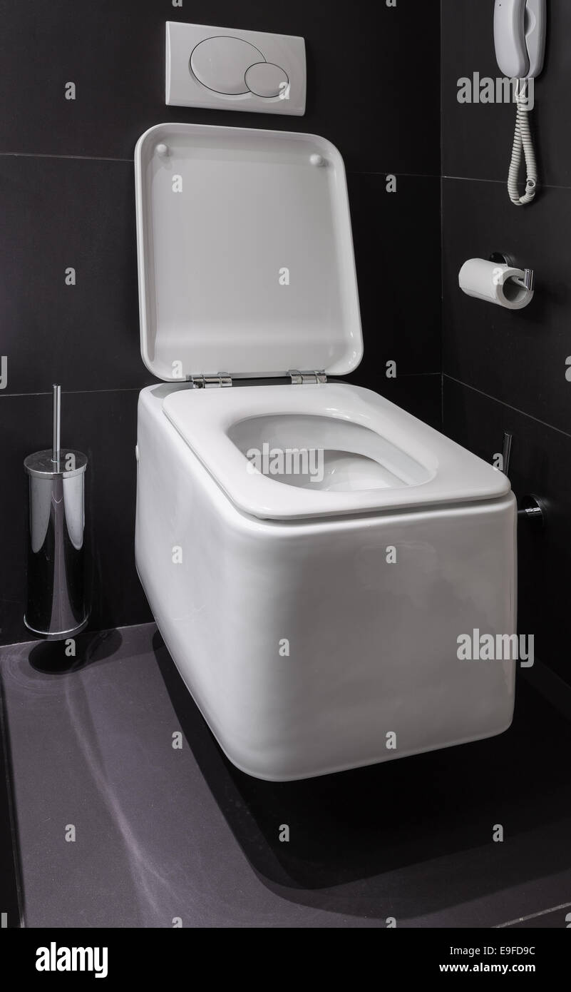 Modern toilet in bathroom Stock Photo