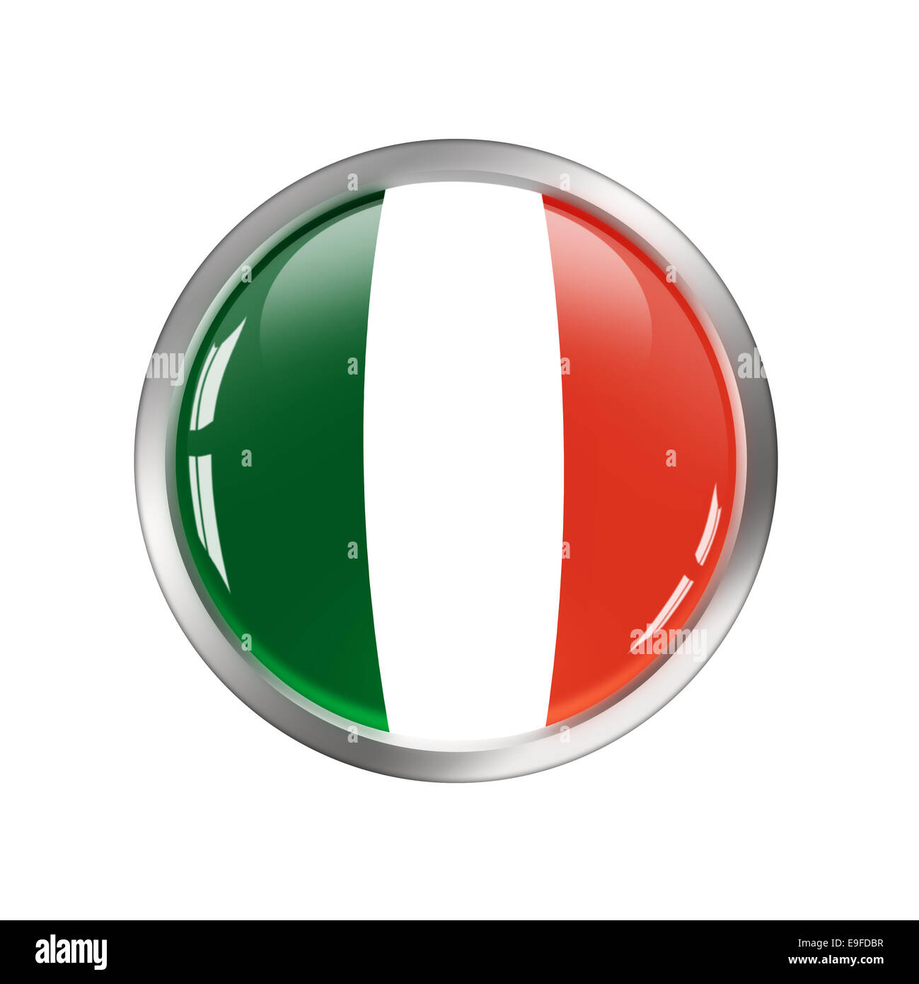 National Flag of Italy, button Stock Photo - Alamy