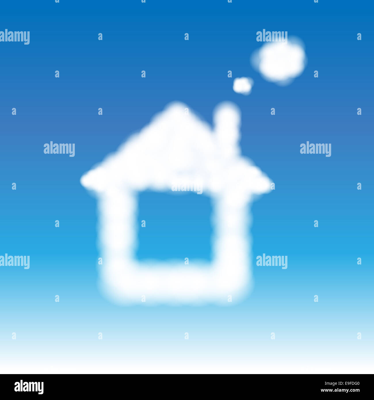 Abstract House From Clouds In Blue Sky Stock Photo - Alamy