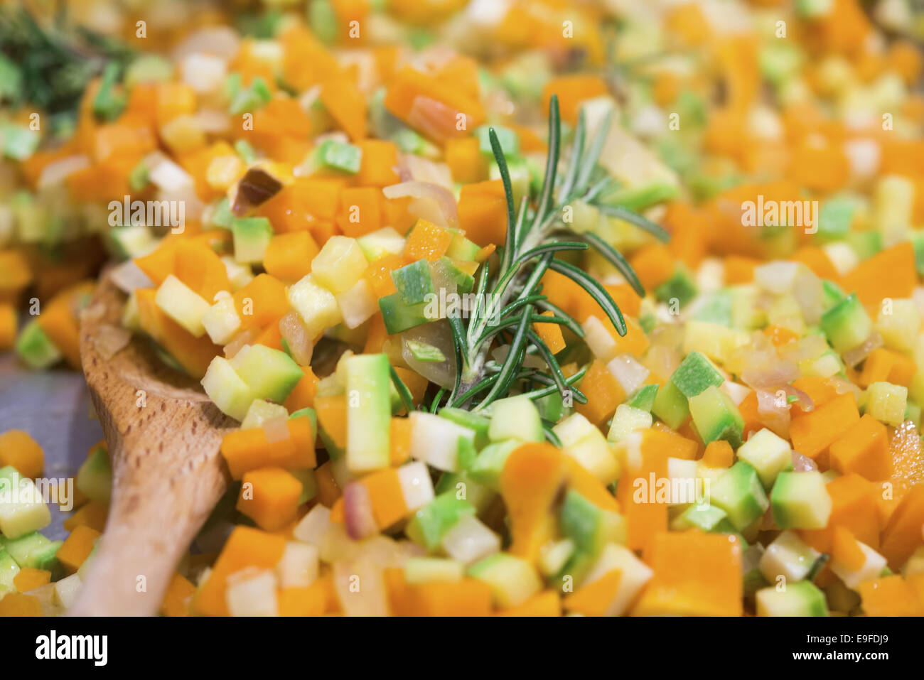 chopped vegetables Stock Photo