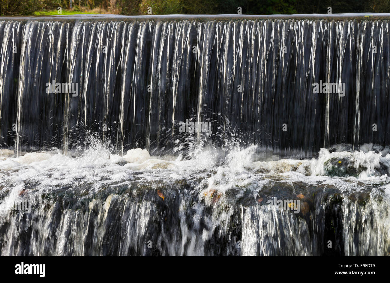 The Cascading Waterfall in the Grounds of Cannon Hall Country Park near Cawthorne Barnsley South Yorkshire England UK Stock Photo