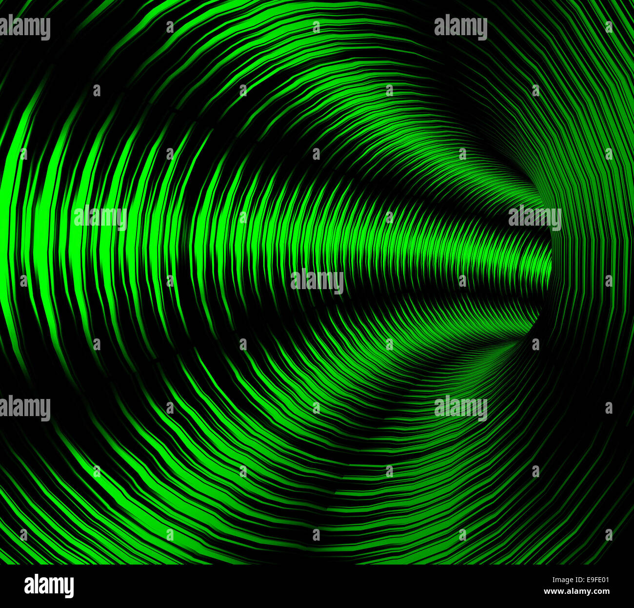 abstract green tunnel Stock Photo
