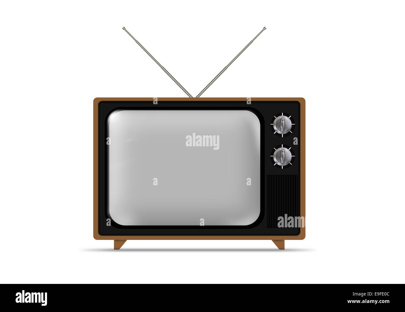 Old grungy Vintage TV Stock Photo