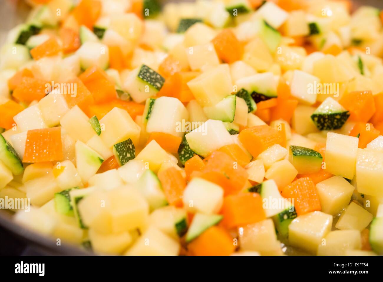 Chopped vegetables Stock Photo