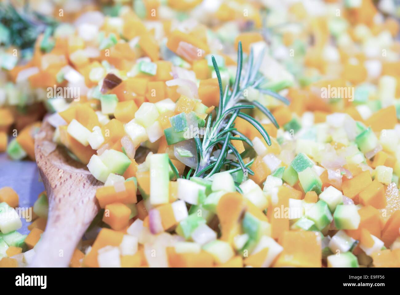 Chopped vegetables Stock Photo