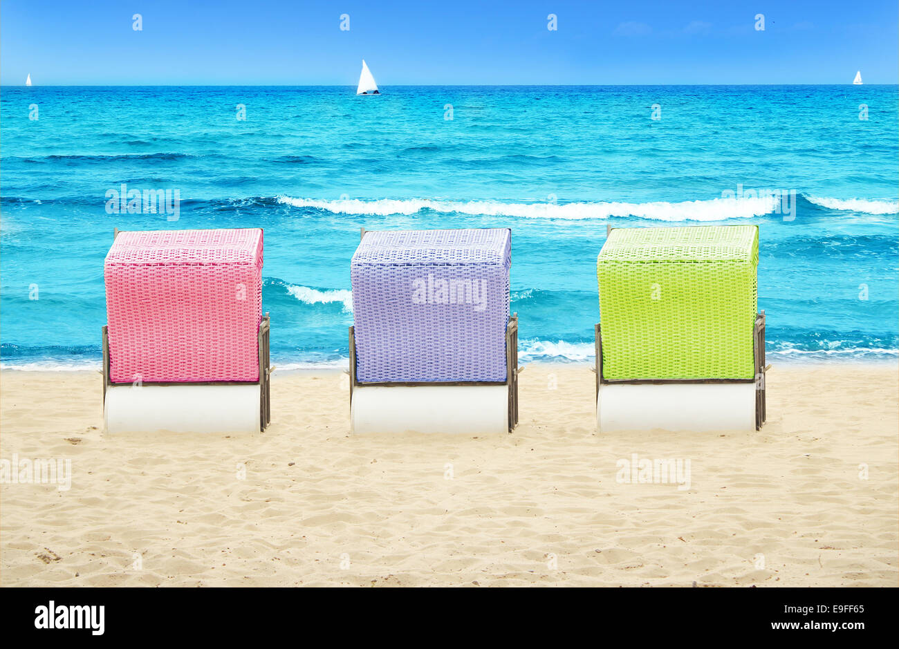 Beach in Summertime Stock Photo Alamy
