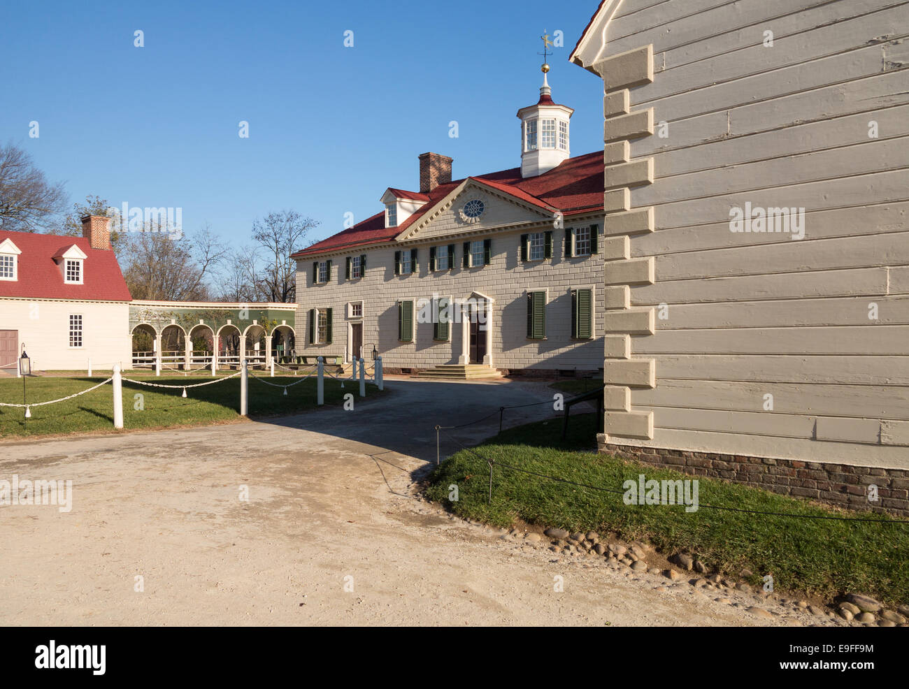 Washington house Mount Vernon Stock Photo Alamy