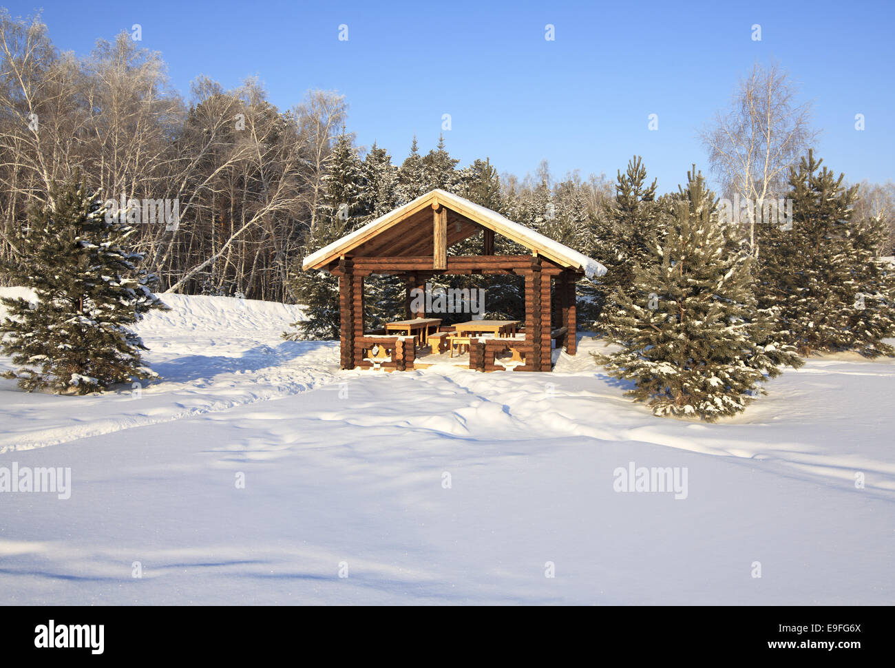 Gazebo in the forest hires stock photography and images Alamy