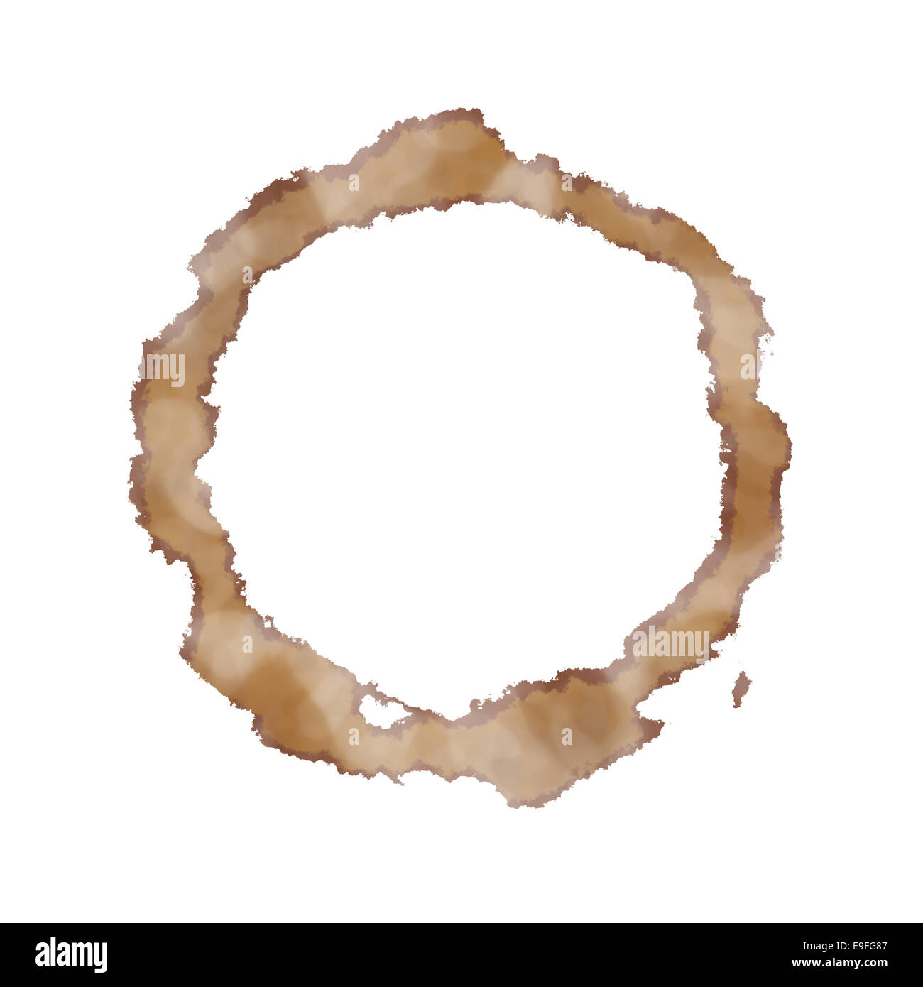 Coffe cup stain isolated Stock Photo