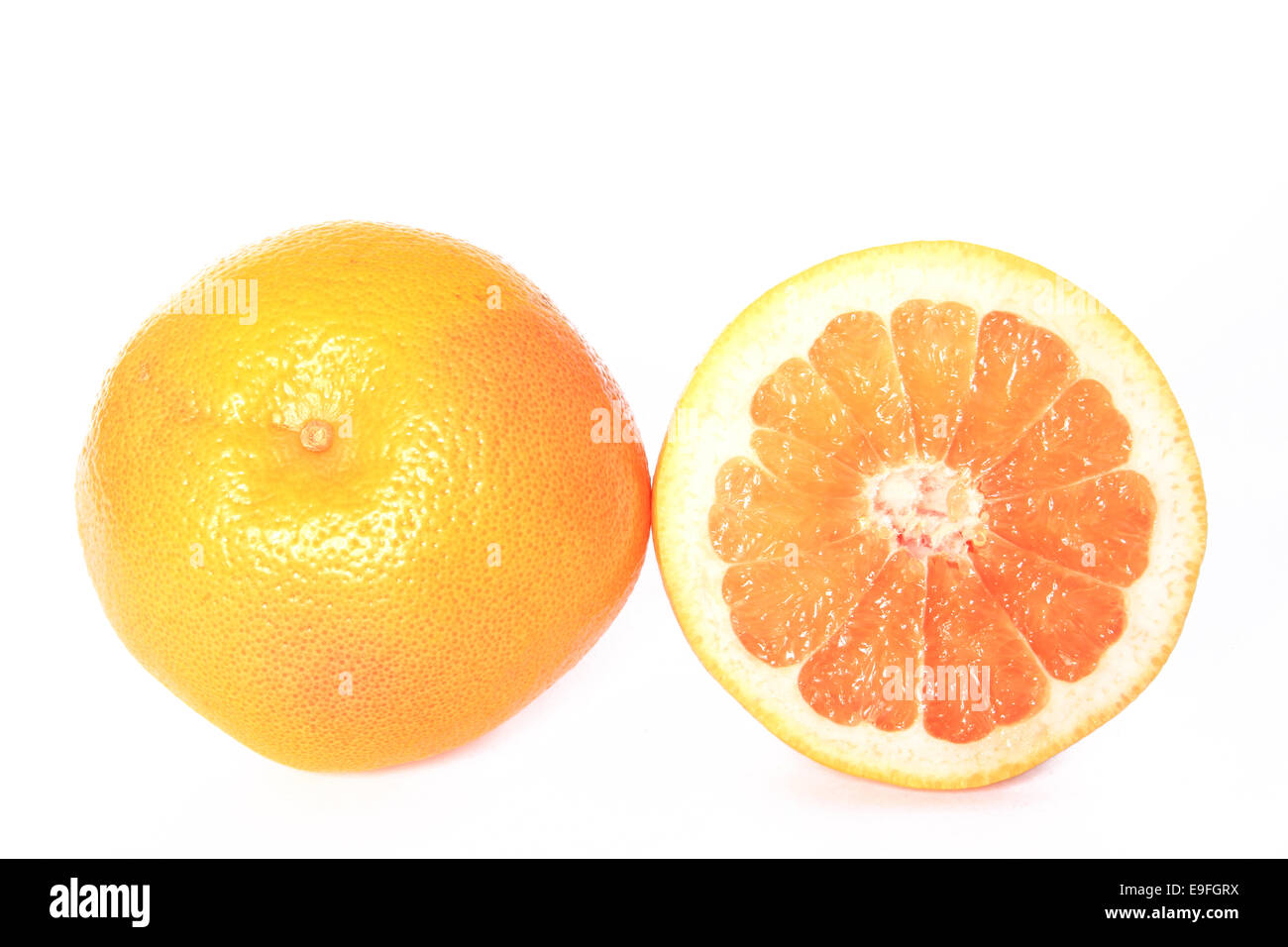 Halved Grapefruit (Citrus x aurantium Stock Photo Alamy