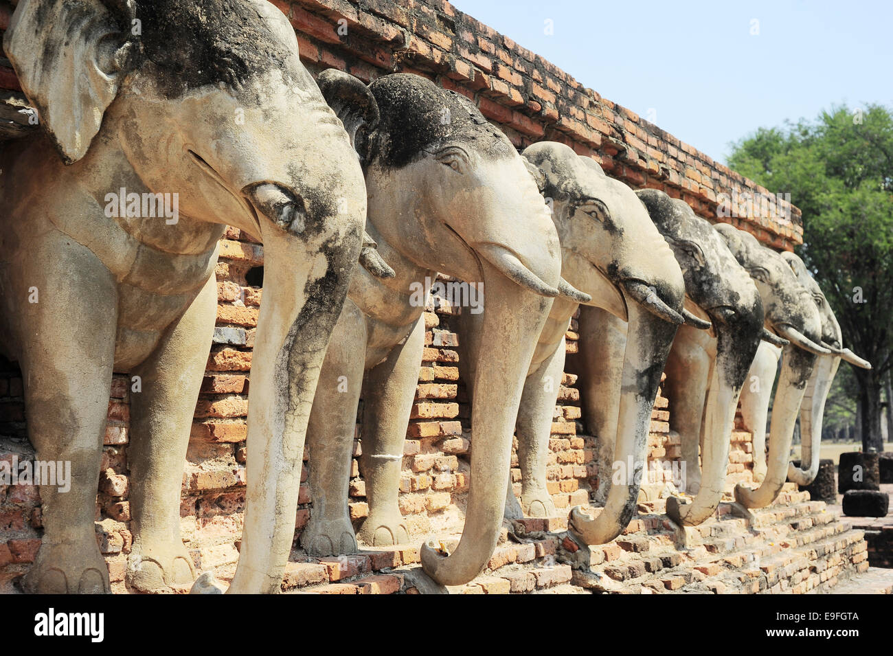 Statue of elephants Stock Photo