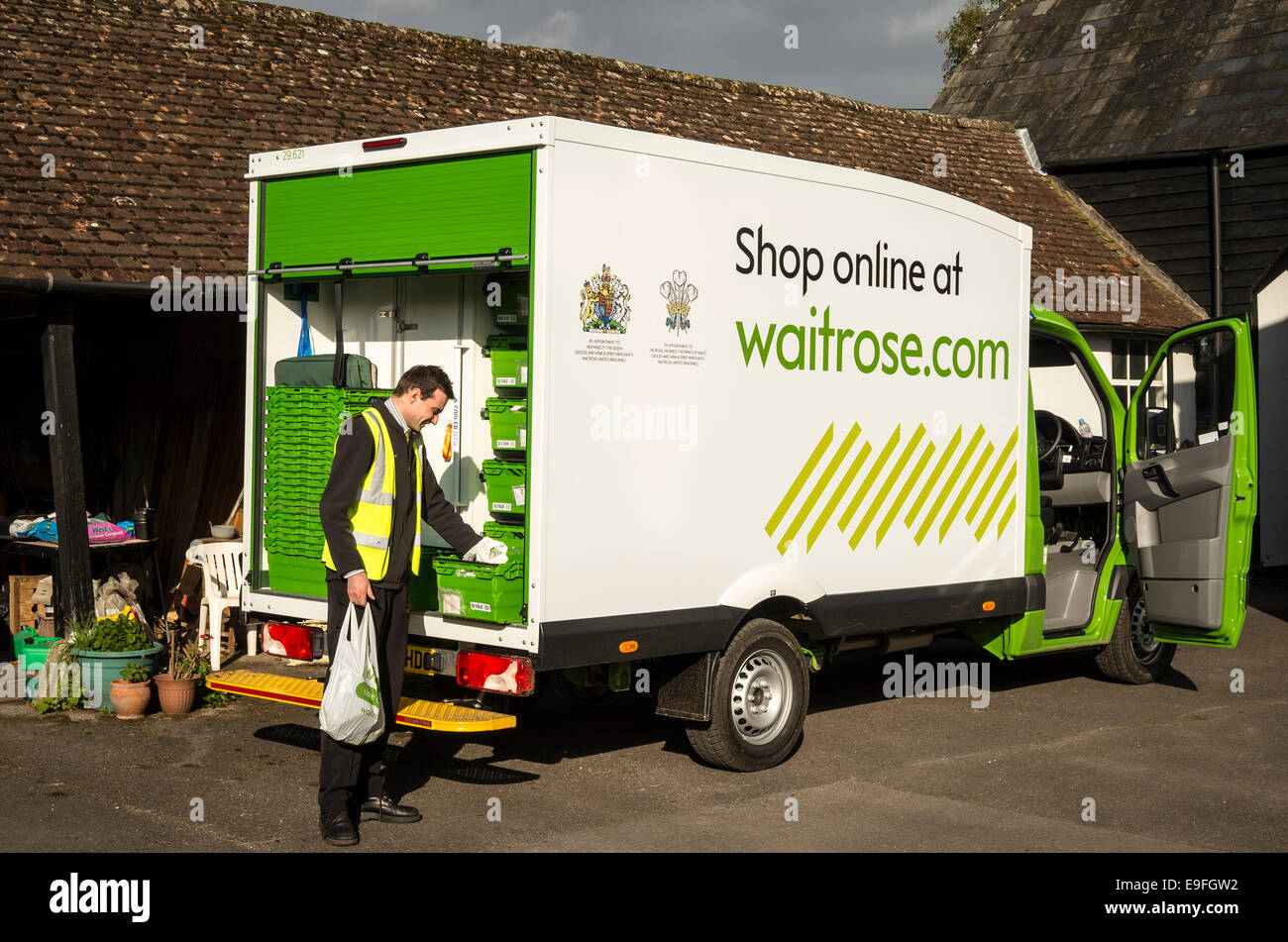 Waitrose home delivery in UK Stock Photo