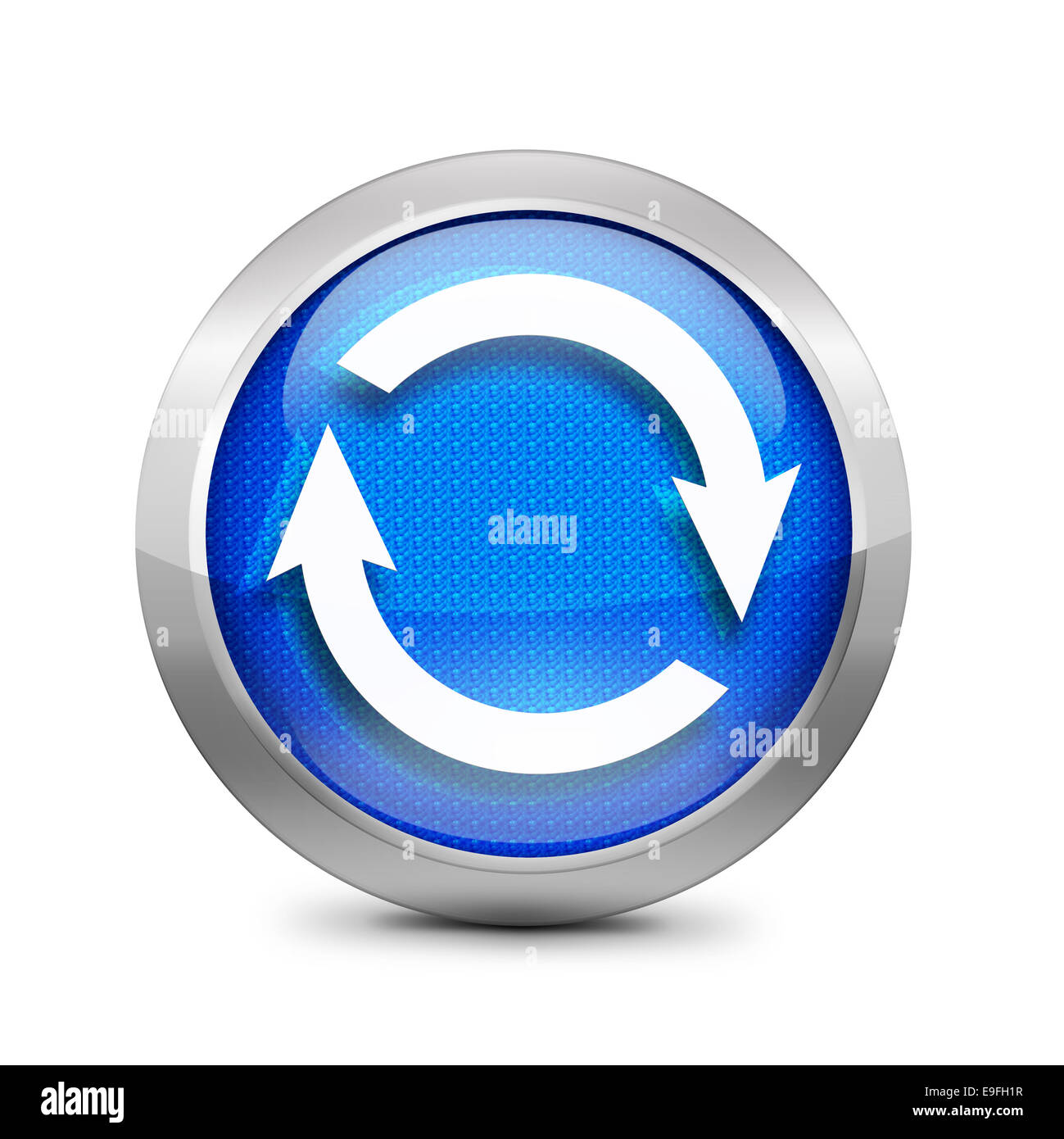 refresh icon blue Stock Photo