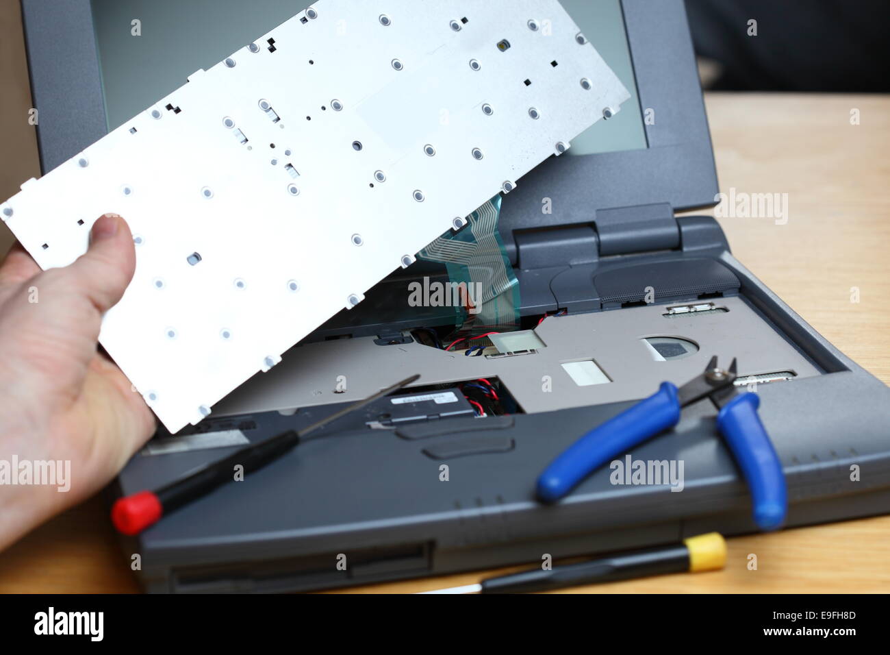 computer installing Stock Photo