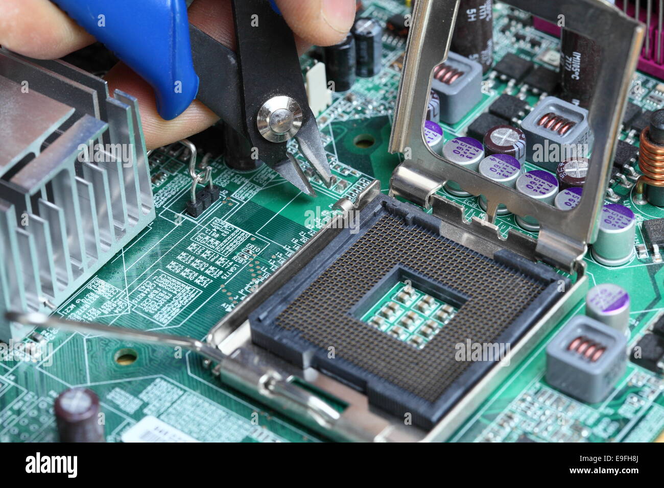 processor socket Stock Photo