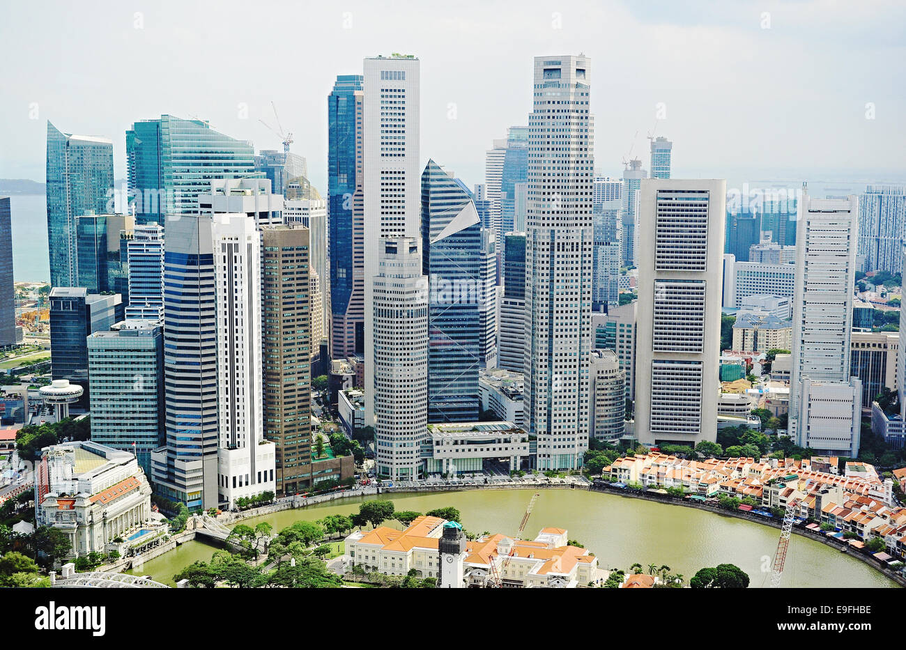 Boat quay singapore aerial hi-res stock photography and images - Alamy