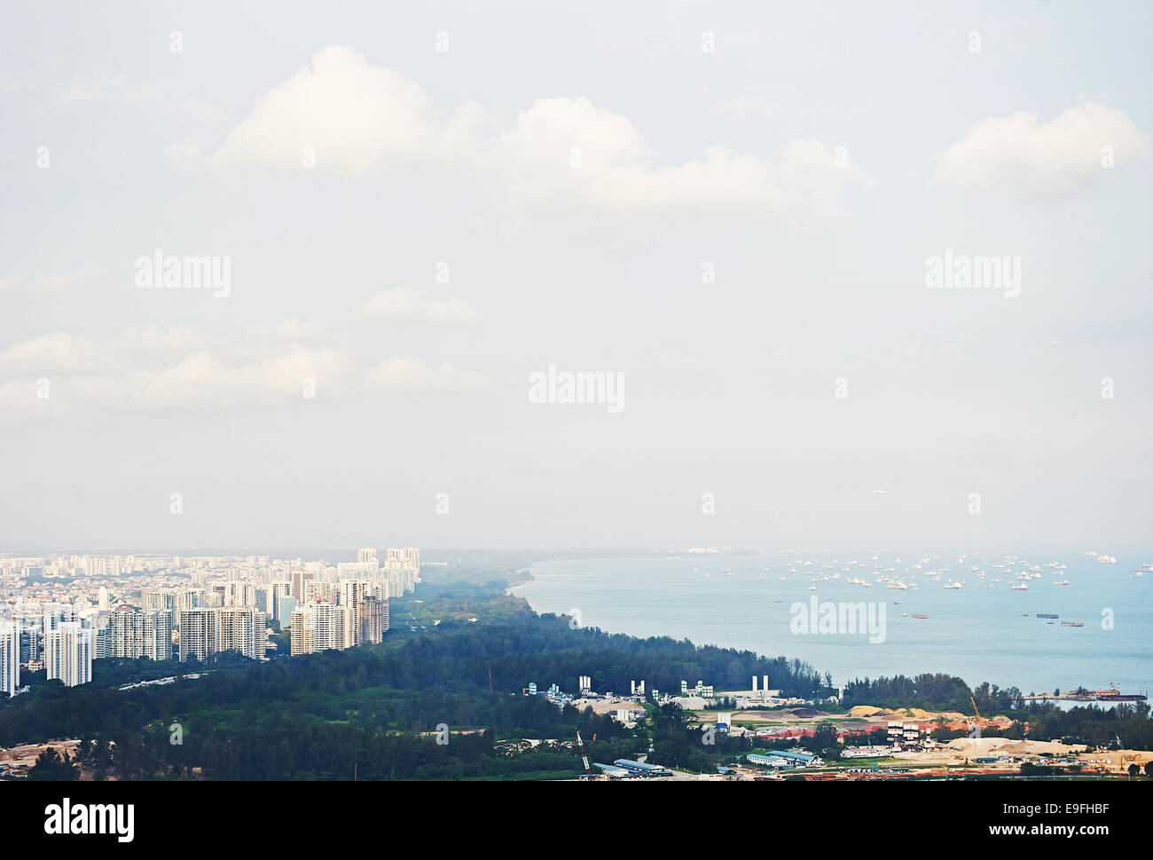 Aerial view boat quay singapore hi-res stock photography and images - Alamy