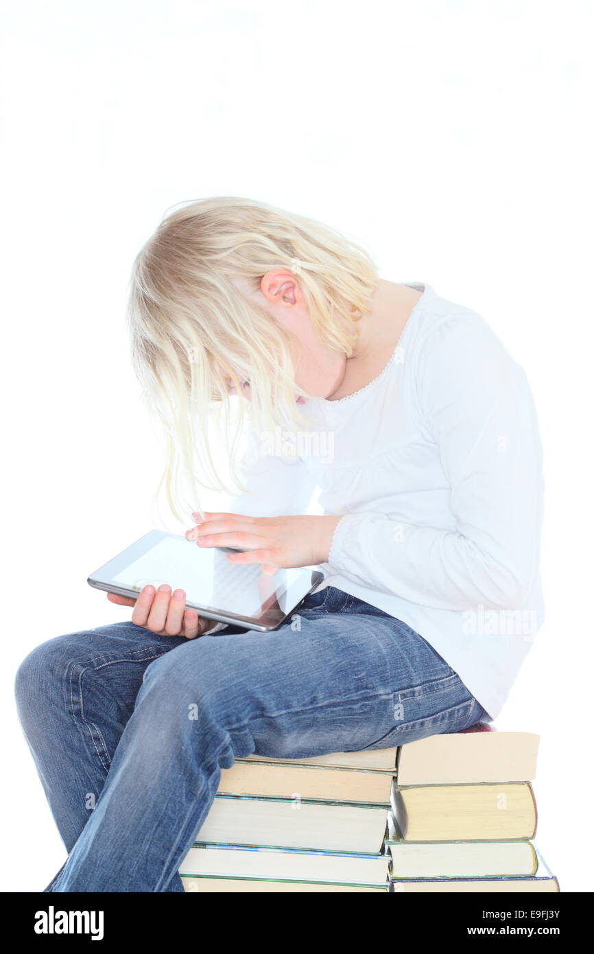 girl is reading Stock Photo