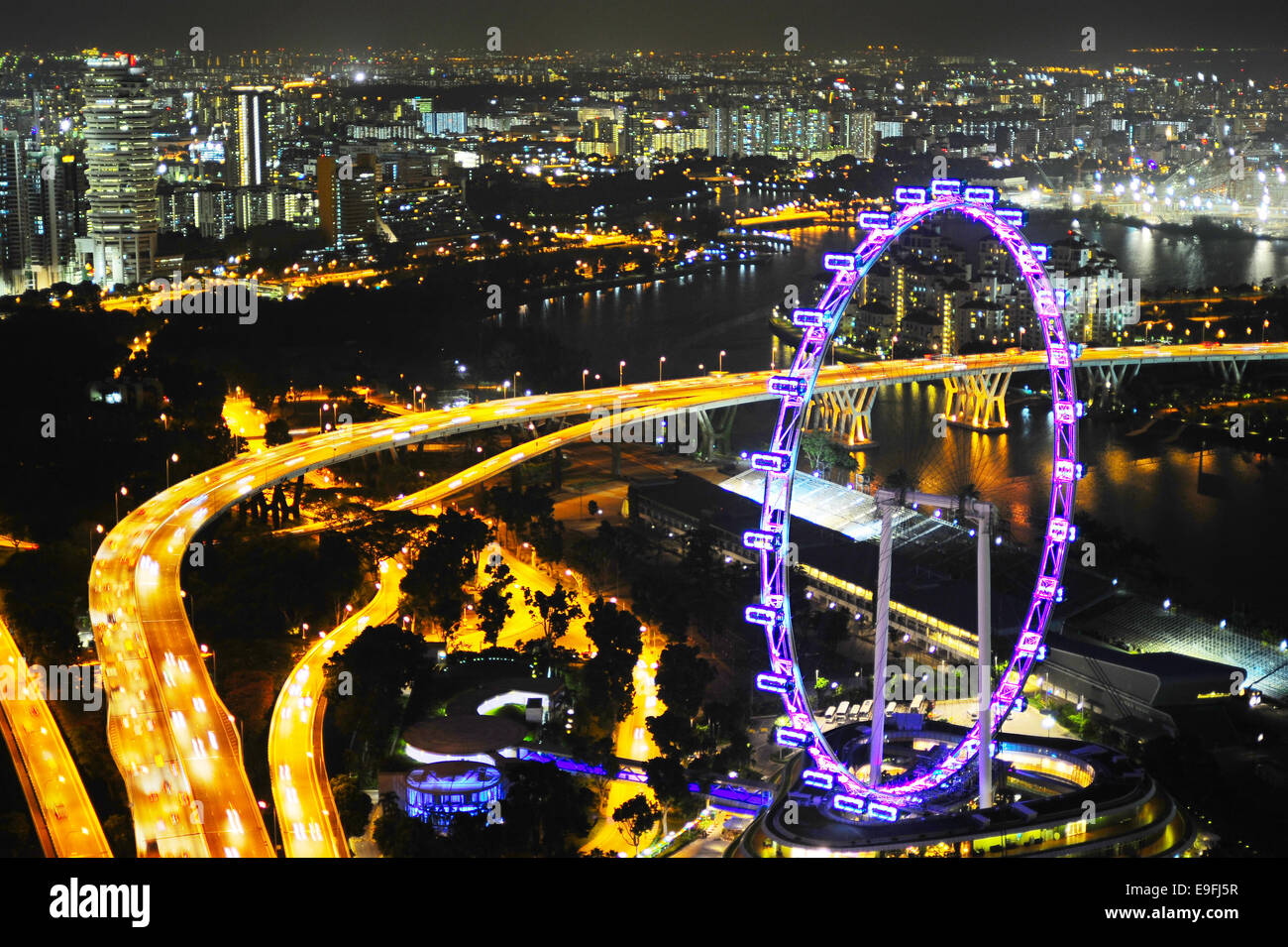 Singapore flyer bird's eye view hi-res stock photography and images - Alamy