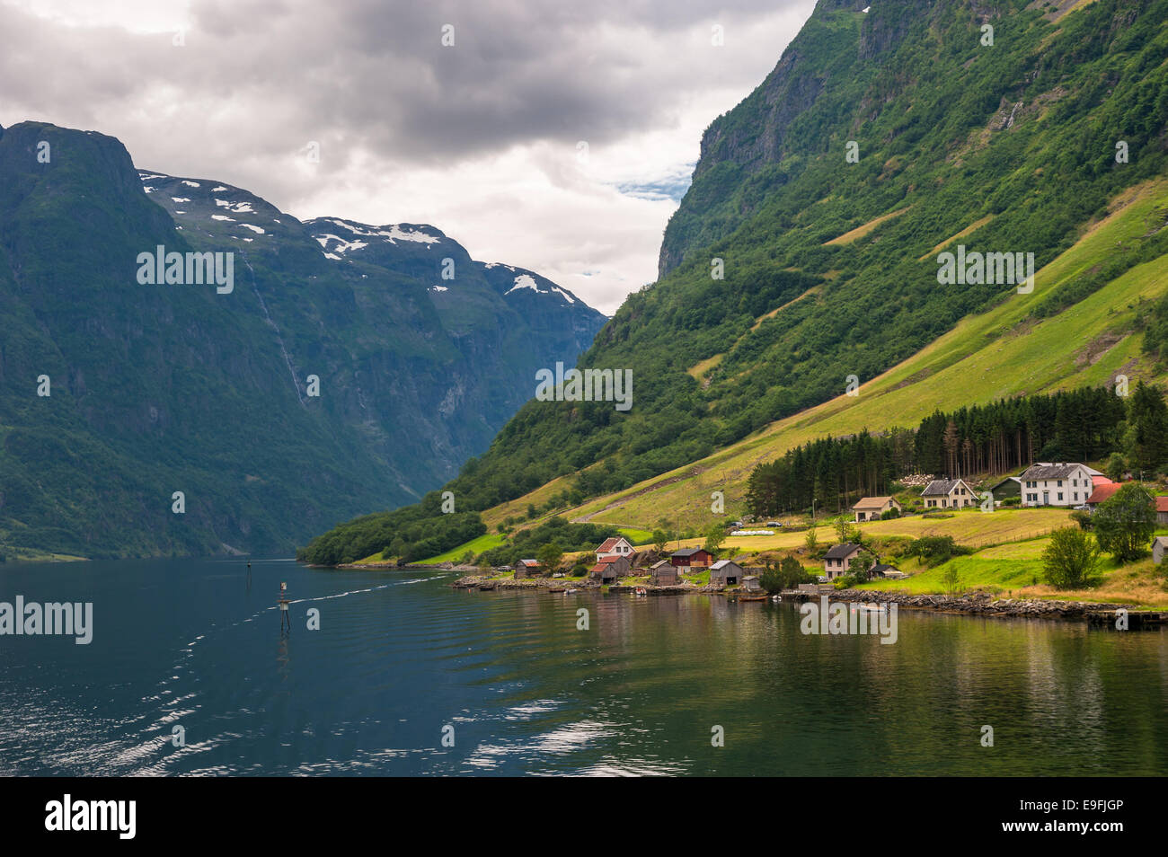 Small village in Naeroyfjord, Norway Stock Photo - Alamy
