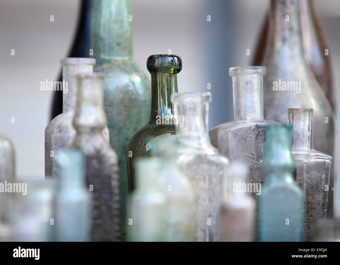 Antique bottles Stock Photo