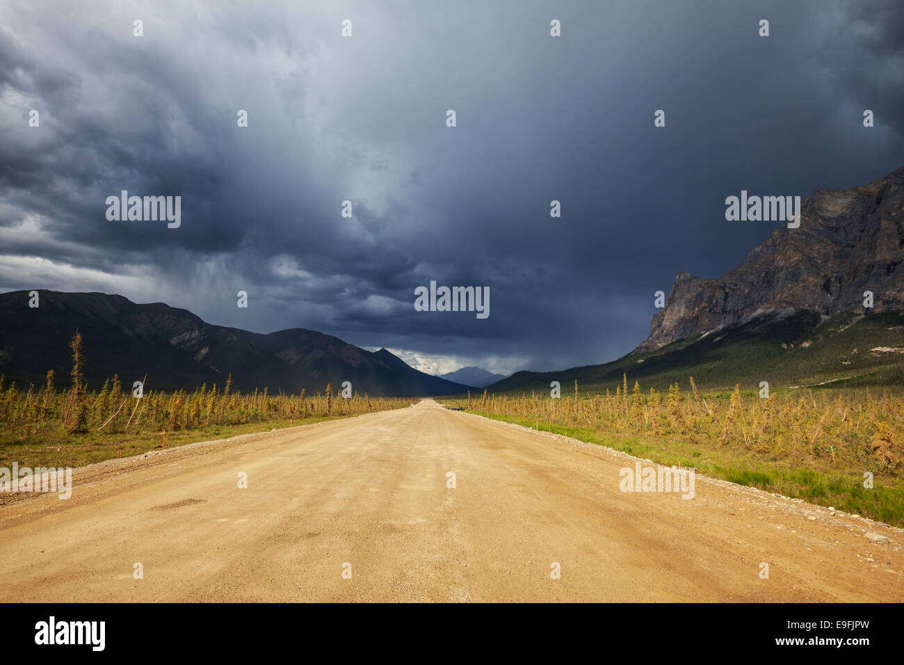 Road on Alaska Stock Photo - Alamy