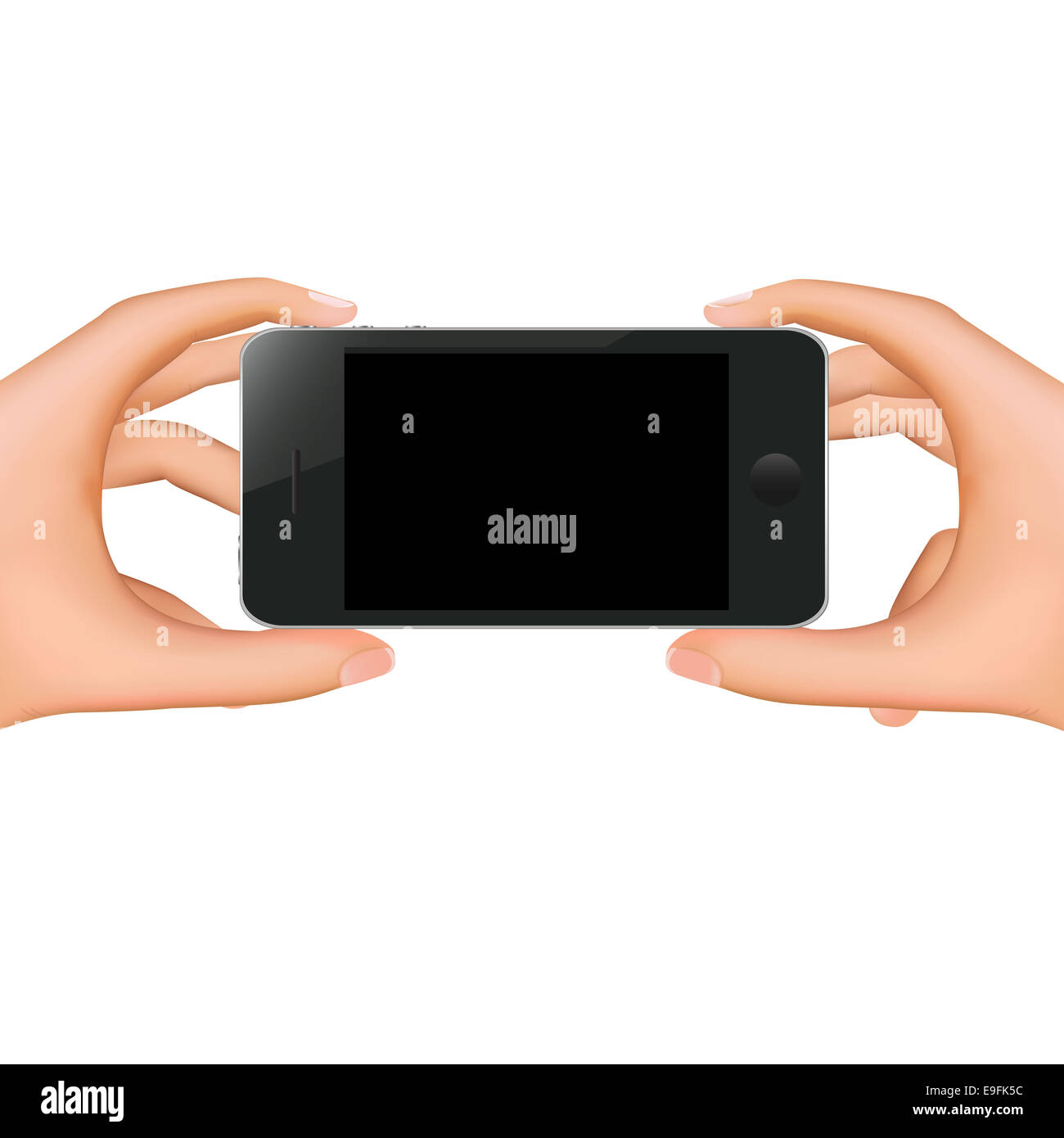 Hands Holding Phone Stock Photo Alamy