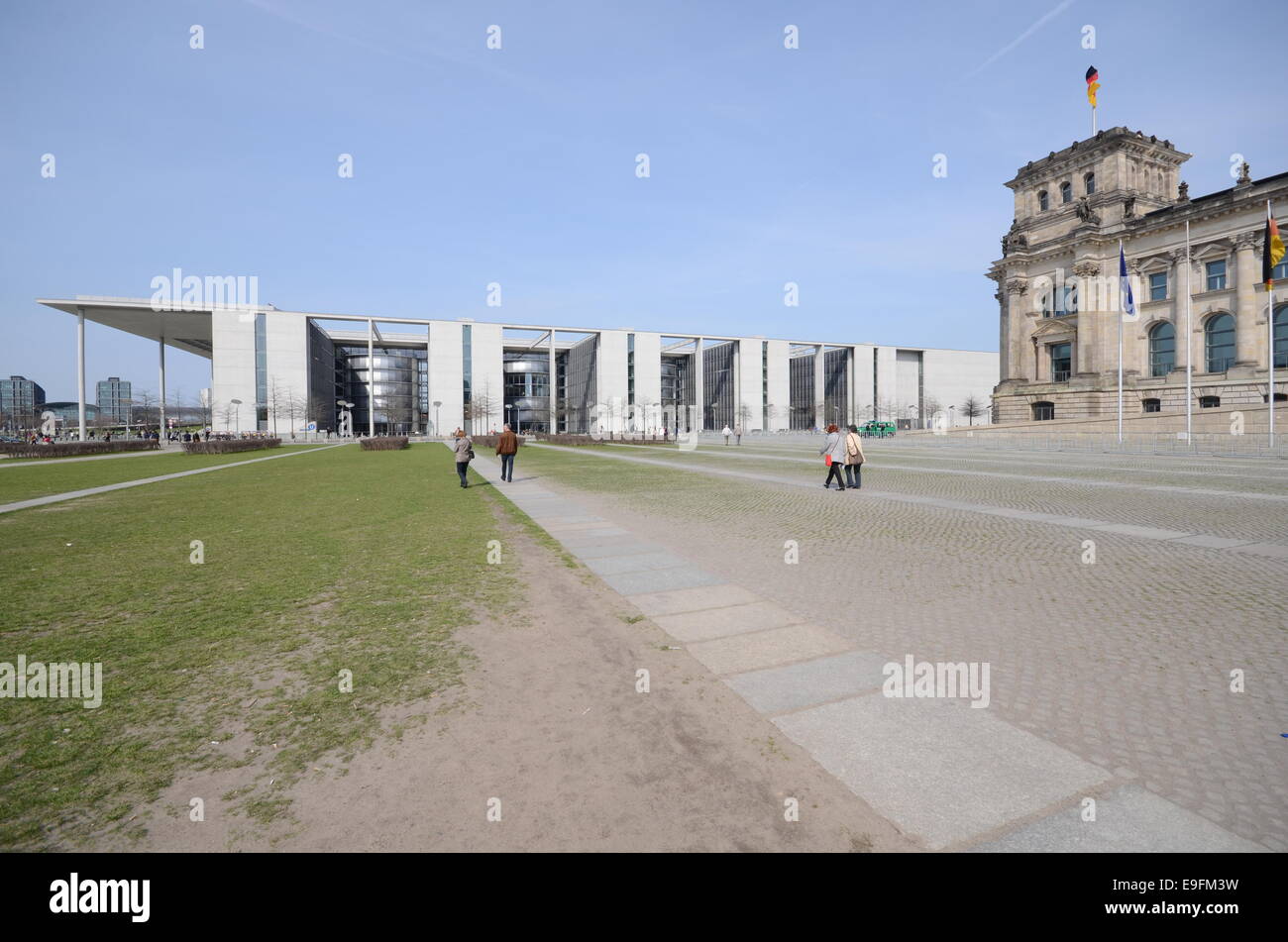 berlin place of republic and reichstag Stock Photo