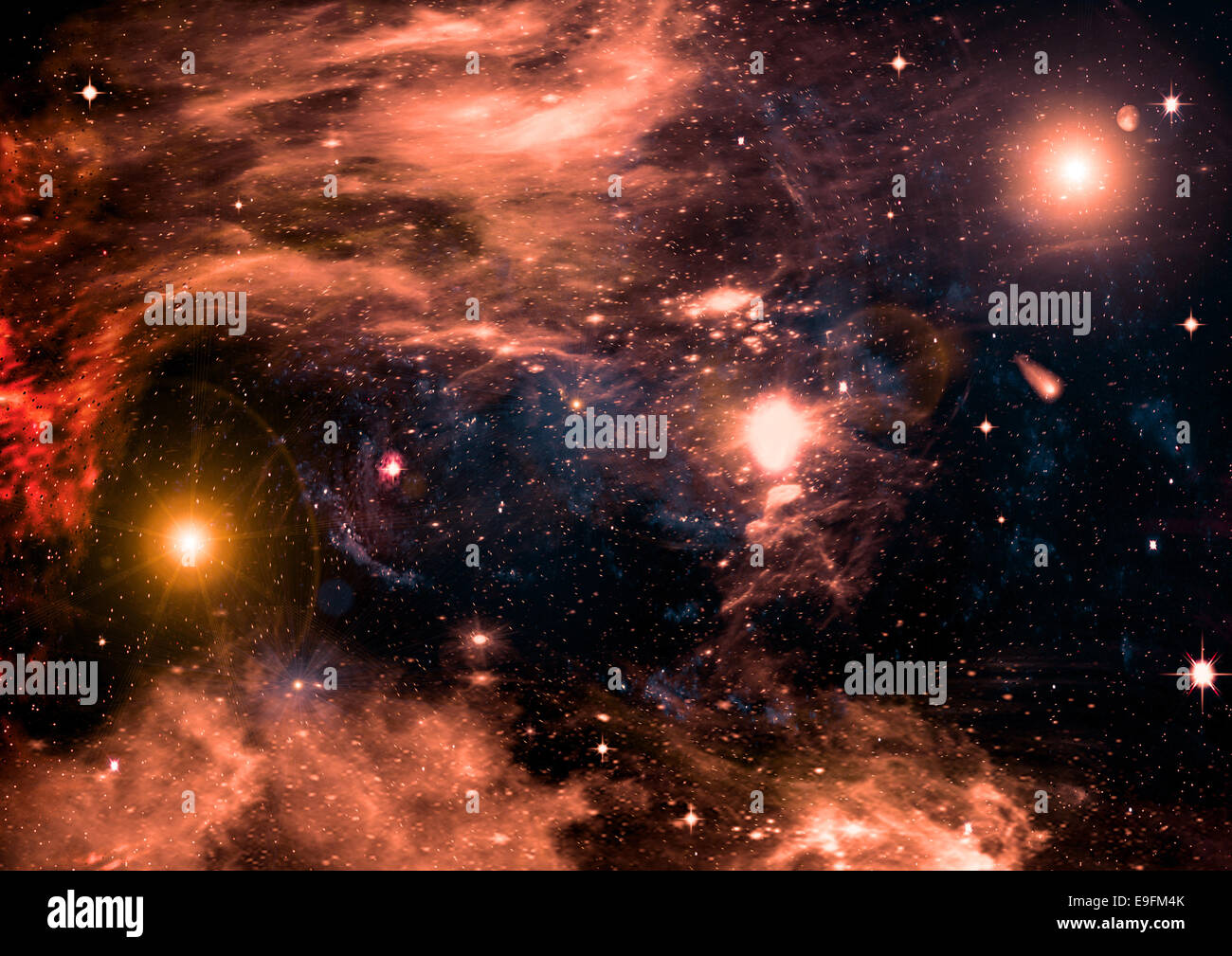 Star field in space and a nebulae Stock Photo - Alamy