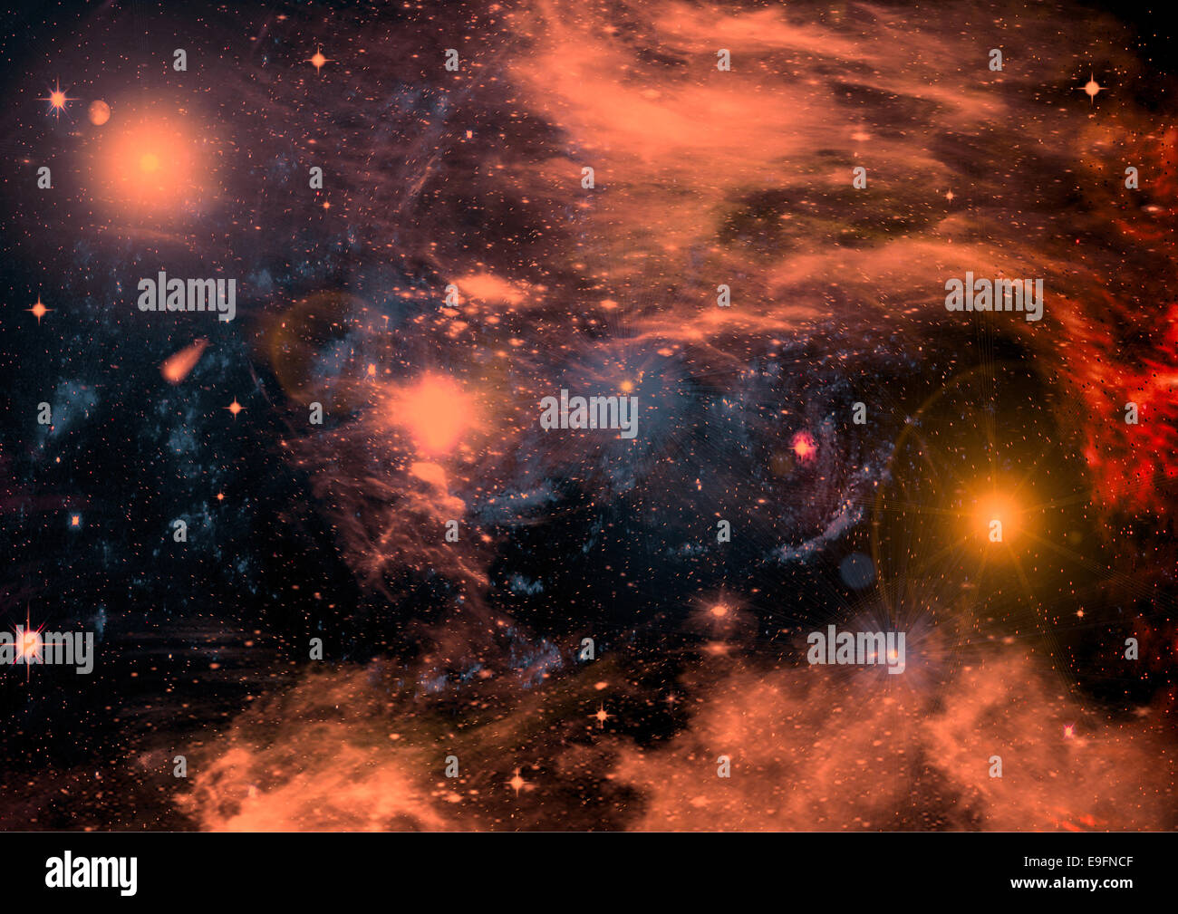 Star field in space and a nebulae Stock Photo - Alamy