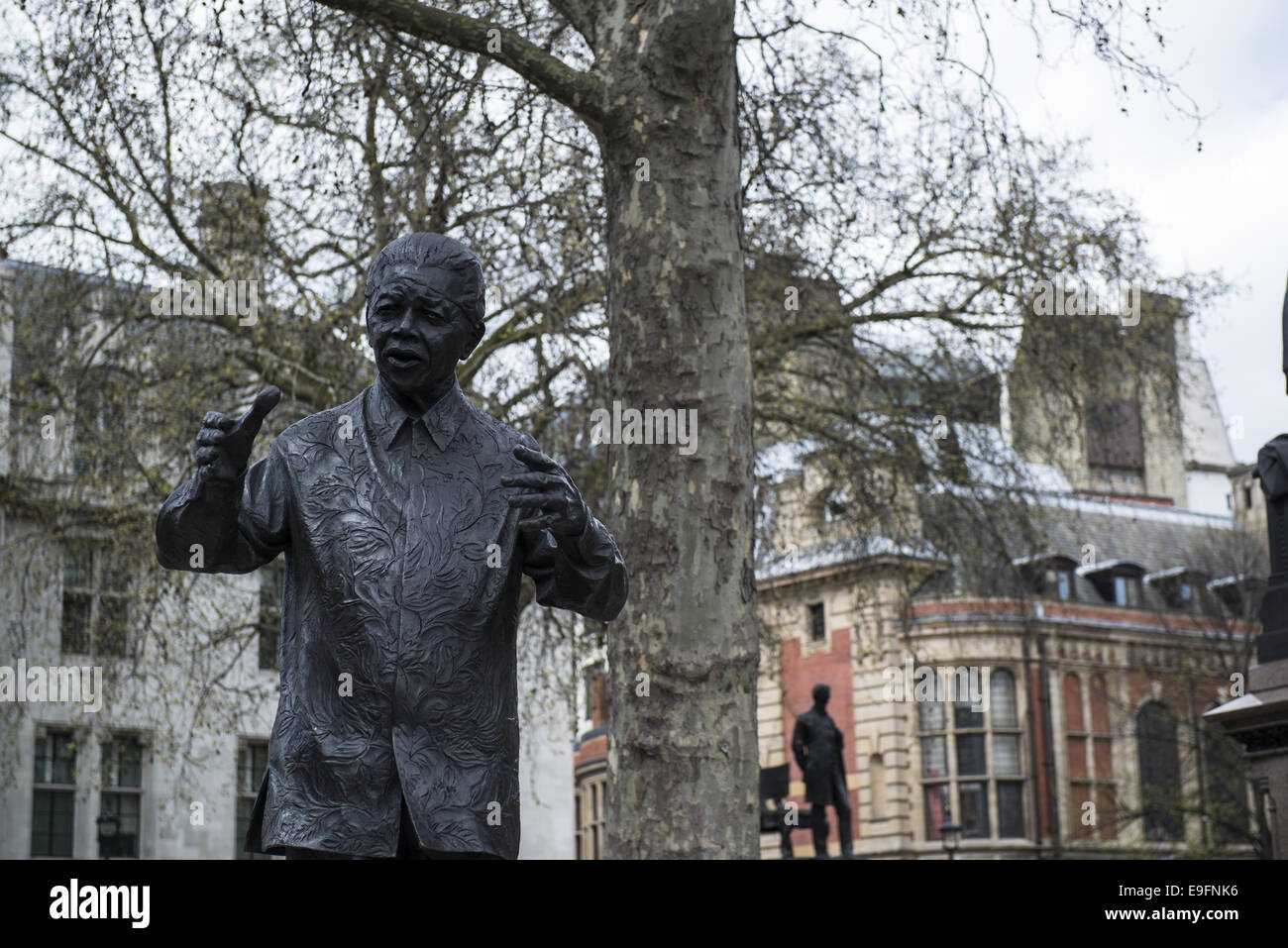 Statue of Nelson Mandela in London Stock Photo Alamy