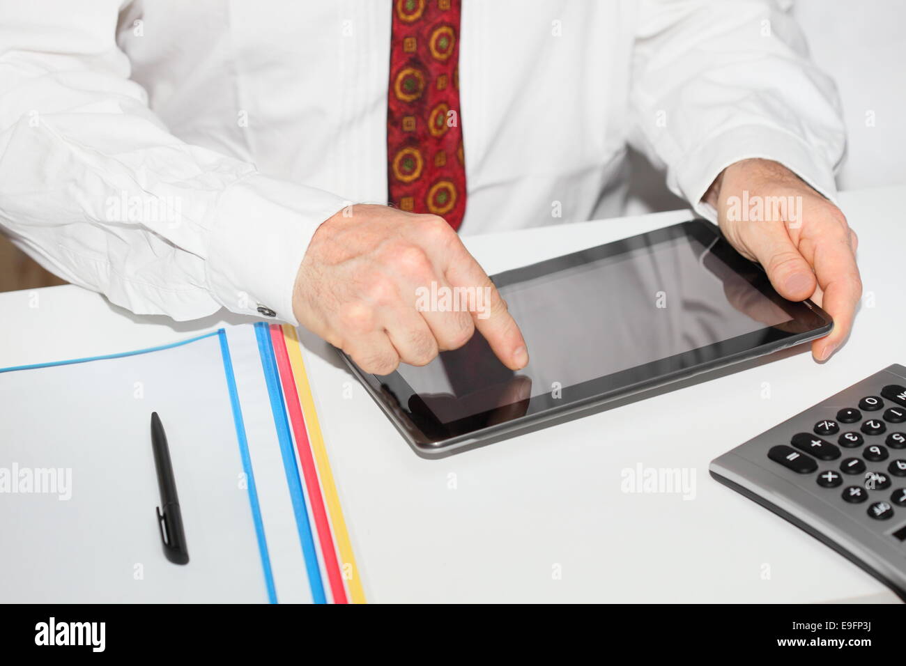 mobile work on desk Stock Photo Alamy