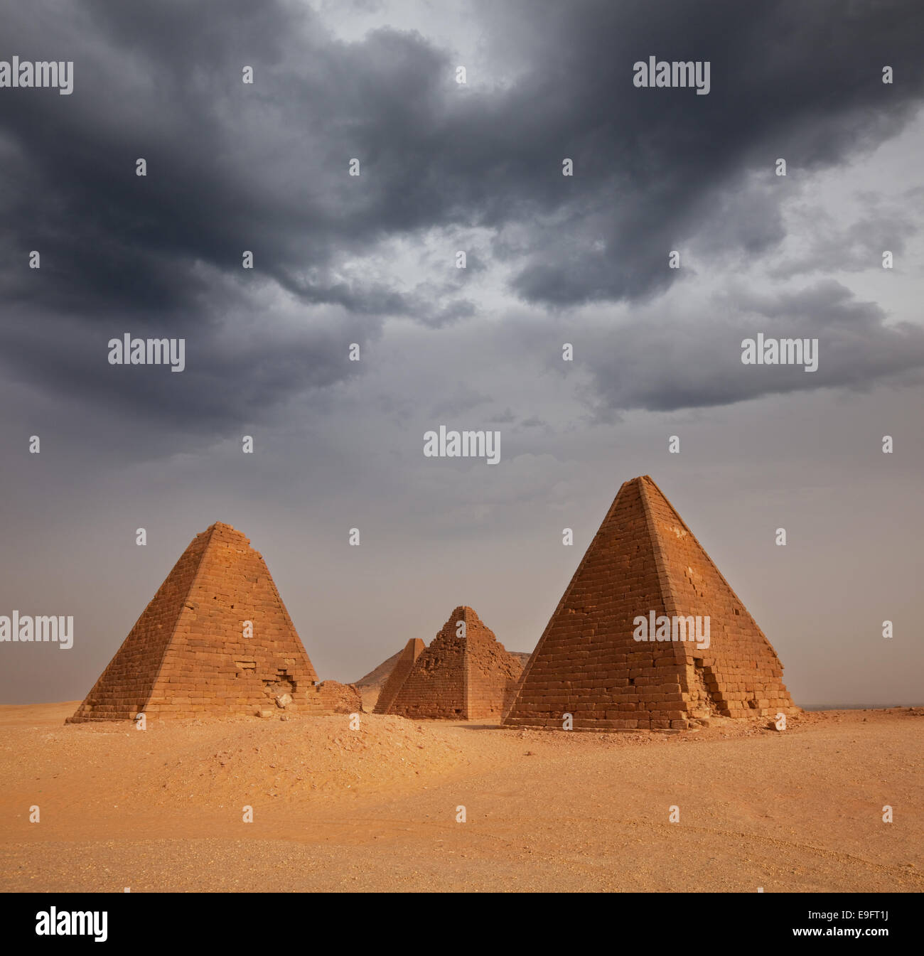 Pyramid in Sudan Stock Photo